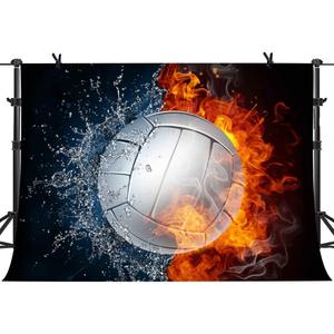 Photography Backdrop 10x7ft Water and Fire Collide Volleyball Background Photography Vinyl Photo Studio Props GEME718
