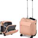 Hanke 16 Inch Underseat Carry On Luggage with Wheels Small Suitcase Softside Luggage Bags for Travel Lightweight Suitcases with Wheels Travel Luggage Personal Item for Men and Women(Pink)