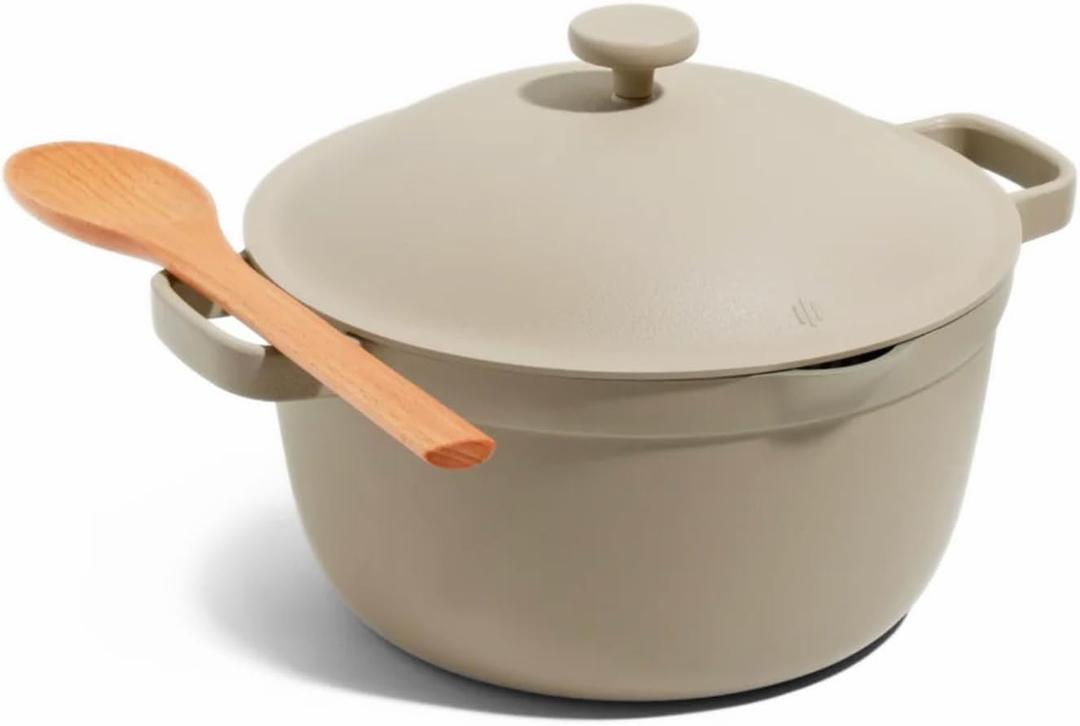 Our Place Perfect Pot - 5.5 Qt. Nonstick Ceramic Sauce Pan with Lid | Versatile Cookware for Stovetop and Oven | Steam, Bake, Braise, Roast | PTFE and PFOA-Free | Toxin-Free, Easy to Clean | Steam (5.5 Quarts)
