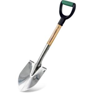 Garden Shovel for Digging, 29 Inch Small Shovel with Ergonomic D-Handle, Heavy Duty Stainless Steel Gardening Shovel for Planting and Yard Work, Compact Beach Shovels for Sand, Soil and Landscaping