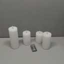 LUSHARBOR LUSHABOR Flameless Candles, 4 Pack Battery Operated Candles with Remote, Real Wax LED Fake Candles with Timer Flickering for Christmas Wedding Home Party D3 H 5" 6" 7" 9" White
