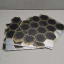 FunStick 15 Tile Hexagon Peel and Stick Backsplash Tile for Kitchen 12"x12" 3D Black and Gold Self Adhesive Backsplash Tiles Peel and Stick Wall Tiles for Bathroom Stick on Tile Stickers for Shower RV