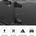 RT-TCZ Jeep Wrangler JL JLU 4-Door & Gladiator JT 2018-2024 Door Hinge Cover Trim, Black, ABS Plastic, Surface Mount, 8 Pack