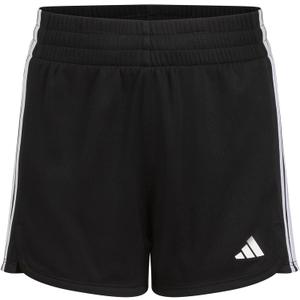 Adidas Girls' 3-Stripes Mesh Shorts (Small, Black)