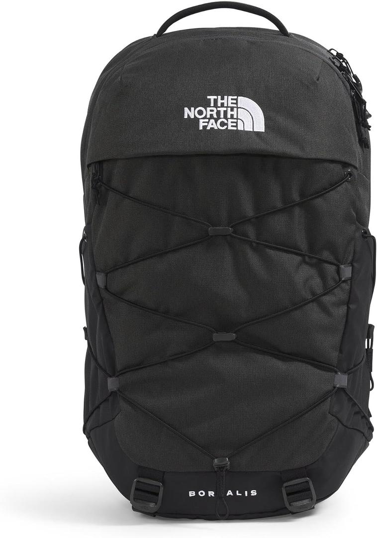 The North Face Borealis Commuter Laptop Backpack - Water Repellent, Laptop Sleeve, Large Main Compartment, Asphalt Grey Light Heather/TNF Black-NPF, One Size