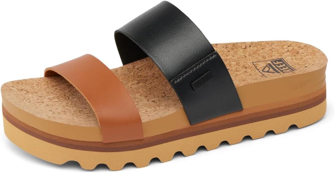 Reef Women's Cushion Vista Hi Platform Fashion Sandal (9, Black Duo)