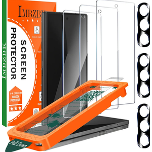 IMBZBK [Auto-Dust Removal] 3 Pack Front Screen Protector for Samsung Galaxy Z Fold 7, [Military Grade Shatterproof] 9H+ Tempered Glass + 3 Camera Lens Protector accessories, Ultra Durable Pack Of 3