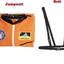EraSpooky Astronaut Costume Men Halloween Spaceman Suit Adults Pilot (Orange)