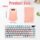 Stylish and Functional Keyboard Stickers and Cover for Long Nails  Perfect Keyboard Bubbles for Long Nails Accessories and Gifts for Office Girls, Gaming Girls(White)