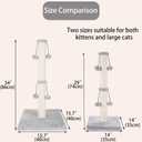 Dimaka 29'' Cat Scratching Post, Natural Sisal Rope Scratcher Post, Kitten Claw Scratch with 4 DanglingToy Balls for Large Cats (Grey)