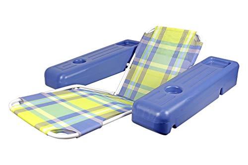 Poolmaster Caribbean Retro Floating Chaise Pool Lounge Chair for Adults, Plaid