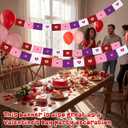 2 Pcs 19.7 ft Valentine Decoration Love Letter Garland Felt Love Heart Envelope Hanging Banner 6 Ft for Mantel Romantic Anniversary Engagement Wedding Garland Party Supplies(Multicolor)