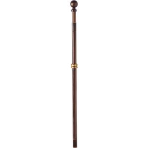 Evergreen Flag Telescoping 5ft Metal Flag Pole | Incl Two Tangle-Free Ring Clips | Bronze | Wall Mounted for Home Garden Outdoor | House and 3'x5' American Flags with Pole Sleeve or Grommets