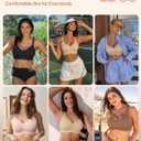 Vertvie Bras for Women No Underwire Wireless Push Up Seamless Full Coverage Comfort Sports Everyday Bra Regular & Plus Size (Black, L)