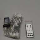 98 FT 300 LED Outdoor Fairy Lights Plug in Connectable Clear Wire with Remote Control, Waterproof String Lights with Timer Twinkle Lights for Bedroom Garden Party Wedding Christmas, Warm White