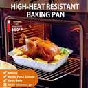 Aluminum Foil Pans 9x13 Disposable 30 Pack Half Size Aluminum Foil Heavy Duty deep Steam Table Pan, Tin foil Turkey Sheets Tray Chafing Grill Accessories for Cooking, Baking, Storing, Food Prepping