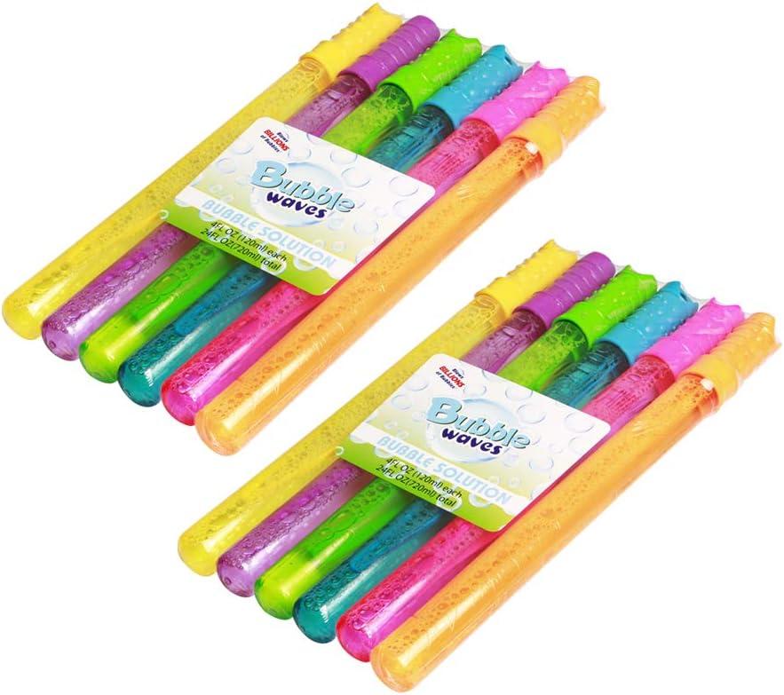 Novelinks 4oz Big Bubble Wands 12 Pack - 14 Blow Bubbles Solution Bubble Blowing Summer Toy for Party Favor Outdoor Activity Novelinks 4oz Big Bubble Wands 12 Pack - 14 Blow Bubbles Solution Bubble Blowing Summer Toy for Party Favor Outdoor Activity