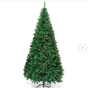 7 ft. Green PVC Hinged Xmas Pine Artificial Christmas Tree