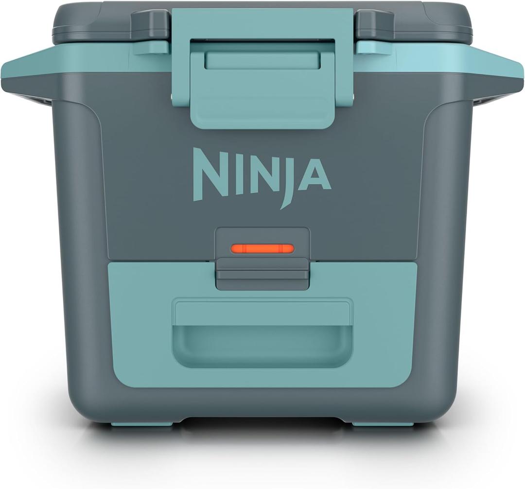 Ninja FrostVault 30qt Hard Cooler with Dry Zone | Integrated Fridge-Temp Dry Storage Drawer | Premium Heavy-Duty Insulated Cooler | Keeps Ice Cold for Days | Halocline Green | FB131TL
