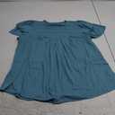 Women's Casual Summer Tunic Tops Short Sleeve Loose Fit Shirts for Leggings