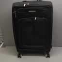 Samsonite Solyte DLX Softside Expandable Luggage with Spinner Wheels, Midnight Black, Checked-Medium 25-Inch