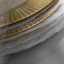 Hiceeden 12 Pack Gold Charger Plates for Dinner Plates, 13" Round Plastic Chain Shaped Charger Service Plates, Decorative Chargers Bulk for Table Setting, Wedding, Party, Event