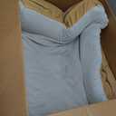 Heated Dog Bed Large Sized Dog, Heated Pet Bed for Large Dogs, Waterproof Couch Memory Foam Dog Sofa Bed with Pet Heating Pad - 35x27.95x6.3in, Brown