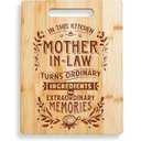 Riveira Bamboo Cutting Board – Great Gift For Mother In Law Mothers Day With Its Unique Design – 12X10 M Wooden Cutting Board For Daughter In Law Gifts From Mother In Law – Premium Cutting Board Wood