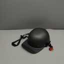 Baseball Style Cap Retro Motorcycle Helmet Unisex-Adult - DOT Approved (Large, Matte Black)