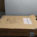 25 Inch Mobile Folding Desk - No Assembly, Pneumatic Sit-Stand, 29-42" Height Adjustable Rolling Laptop Desk with Hidden Wheels, 0-90 Tilt Top for Home Office, Craft & Study (Brown)