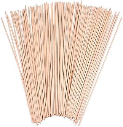 eBoot 100 Pieces 1/8 x 12 Inch Unfinished Natural Wooden Craft Dowel Rods Sticks for Crafting and DIY
