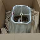 Royal Designs, Inc. DSO-68-16EG Rectangle Cut Corner Bell Designer Lamp Shade, (6.25x8) x (11x16) x 12, Eggshell