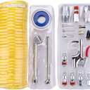 Air Compressor Kit, 1/4 Inch NPT Air Tool Kit with 1/4 Inch x 25Ft Coil Nylon Hose/Tire Gauge - 20 Pieces