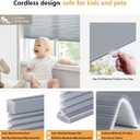 LazBlinds Cordless Cellular Shades, Light Filtering Honeycomb Shades for Home, Thermal Insulation Noise Reduction Blinds for Windows, 28'' W x 64'' H, Dark Grey