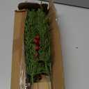 Youshe 20 Pcs Christmas Artificial Pine Branches with 10 Pcs Red Berry Stems, 10" Faux Green Cedar Sprigs Branches, Greenery Pine Needles DIY Cedar Picks for Christmas Garland Wreath Decoration