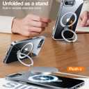 TORRAS 360 Spin for iPhone 17e Case & iPhone 16e case with Stand, Fit for MagSafe, 4X Military-Grade Protective, Stand Phone Case for iPhone 17e Case, Ring Holder Slim Cover, Crystal Clear 6.1''