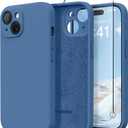 Magnetic for iPhone 15 Case, Compatible with MagSafe, [Screen Protector + Full Camera Protection], Silicone Shockproof Anti-Scratch Protective Phone Case for iPhone 15 6.1", Lake Blue