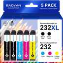 232xl Ink Cartridge Remanufactured Replacement for Epson 232XL Ink Cartridges Combo Pack Use with Expression Home XP-4200 XP-4205 Workforce WF-2930 WF-2950 Printer (2 Black Cyan Magenta Yellow)