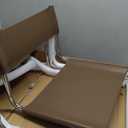 Breuer Chair Company Mart Stam Cantilever Armchair Arm Chair w/Chrome Steel Frame & Bonded Leather (Brown)