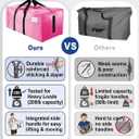 HOMESURE Supports 200lbs Heavy Duty Moving Bags - Strong Zipper & Wrap-Around Handles - Water-Resistant Storage Totes, Durable Alternative to Moving Boxes - 8 Pack - Pink