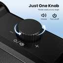 Cirqon Computer Speakers for Desktop PC, Easy Volume Knob, Sturdy Clamp, Basic Sound, Laptop Speakers with Compact Design, USB/USB C Adapter for Power and Audio(Black)