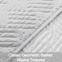 NTBAY King Satin Quilt Set, 3 Piece, White