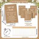 Estune 331 Pcs Bridal Shower Games Supplies, 5 Sets 250 Pcs Wedding Cards 1 Put a Ring on It Bridal Shower Games with 60 Rings and 20 Pencils(Rustic Kraft)