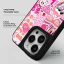 Case for iPhone 11, Trendy Aesthetic Preppy Sticker Collage Pattern Print, Glossy Hard PC Back Soft TPU Bumper, Slim Shockproof Anti-Scratch Cover for Teen Girls Women