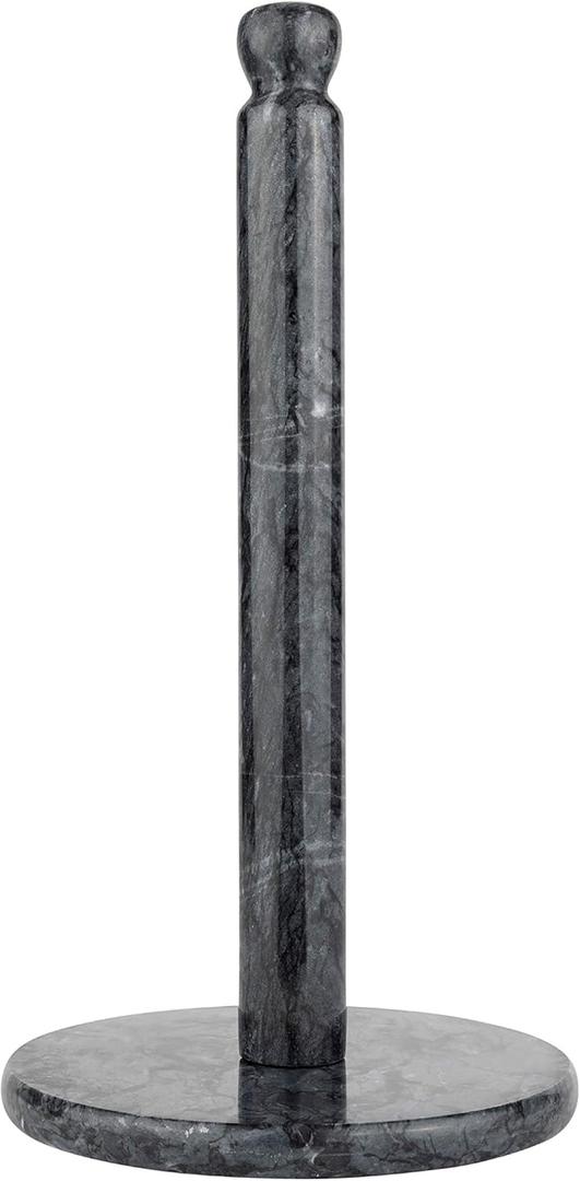 Homeries Marble Paper Towel Holder  Deluxe Upright Towel Dispenser for Kitchen Countertop, Cabinet & Bathrooms  Non Steel & Non Plastic Design  Heavy Duty, Solid Paper Towel Holder Stand (Gray)