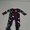Baby Girls Rompers Soft Infant Toddler Zippered Footed Romper Newborn Viscose from Bamboo Pjs (0-3 Months, A-blue Stars)