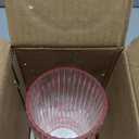 Pink Glass Vase for Flowers Ribbed Glass Vase, Pink Flower Vase, Tall Cylinder Glass Vases for Centerpieces, Living Room, Bedroom, Dining Table, Office, Wedding, Bookshelf Decoration,10 Inches