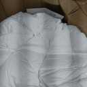 APSMILE Down Comforter King Size, All Season Duvet Insert with 100% Organic Cotton, Fluffy Down Feather Fiber Fill, Medium Warm Hotel Collection Comforter, 106x90, Ivory White