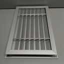 16 x 10 Inch Door Air Vent Cover, Aluminum Grille Ventilation Cover, Louvered Door Vent Grille, for Cabinet Wardrobe Door, Silver Tone