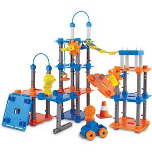 Learning Resources City Engineering and Design Building Set, Engineer STEM Toy, Construction Toys, 100 Pieces, Simple Machines Kids, Ages 5+